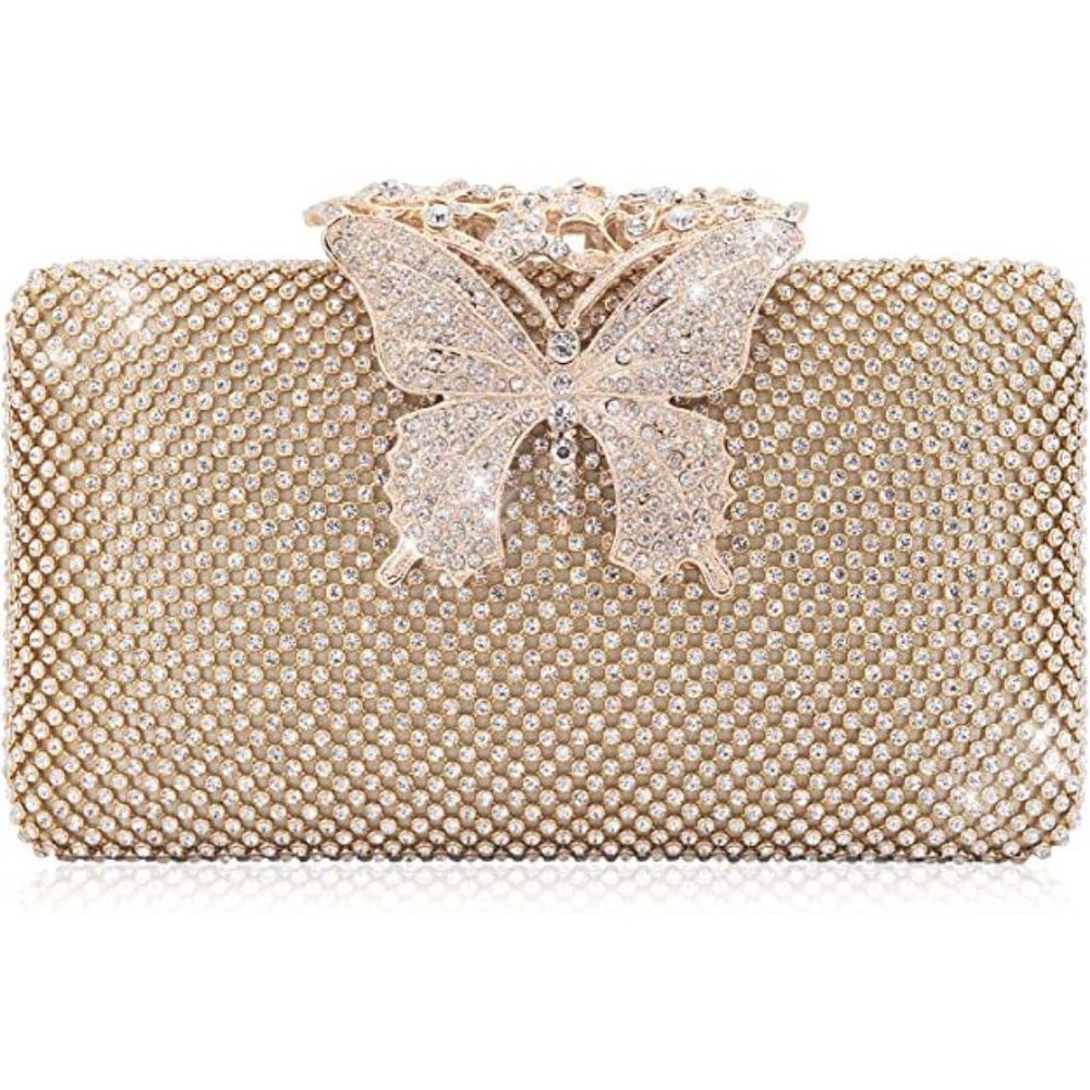 NEW Sparkling Bling Swarovski Crystal Rhinestone Clutch Butterfly Purse … - Picture 8 of 14